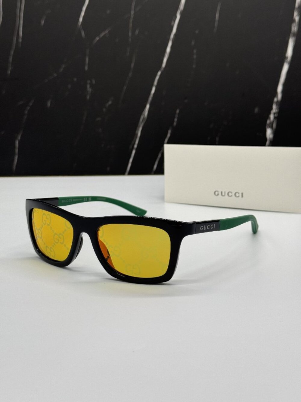 NEW GUCCI GG1735S 005 BLACK/GREEN UNISEX SUNGLASSES